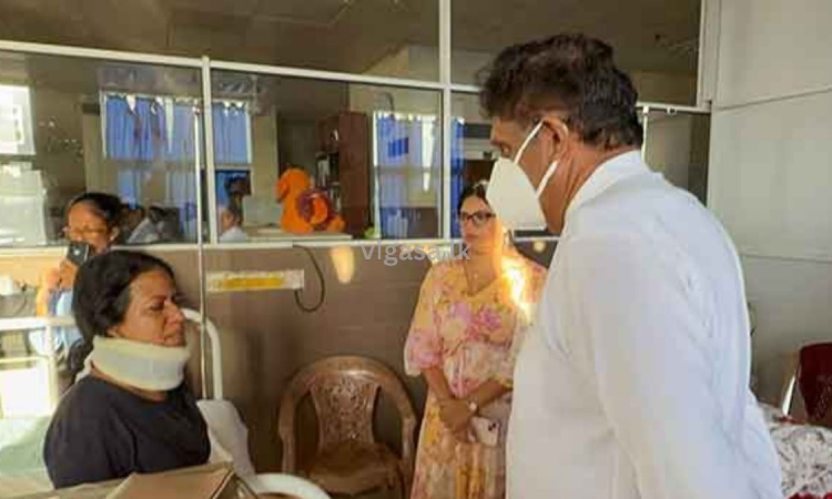 පහර කෑ සඳමාලි බලන්න සජිත් ජාතික රෝහලට