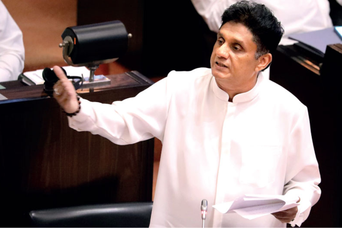 ආණ්ඩුව පත්වෙලා වසරයි. ණය ගෙවන්න ආණ්ඩුව මොනවද කළේ? කොපමණ අලුත් ණය ප්‍රමාණයක් ආණ්ඩුව ගත්තාද? විපක්ෂ නායක සජිත් ප්‍රේමදාස ප්‍රශ්න කරයි.